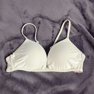 White Plunge Bathing Suit Top